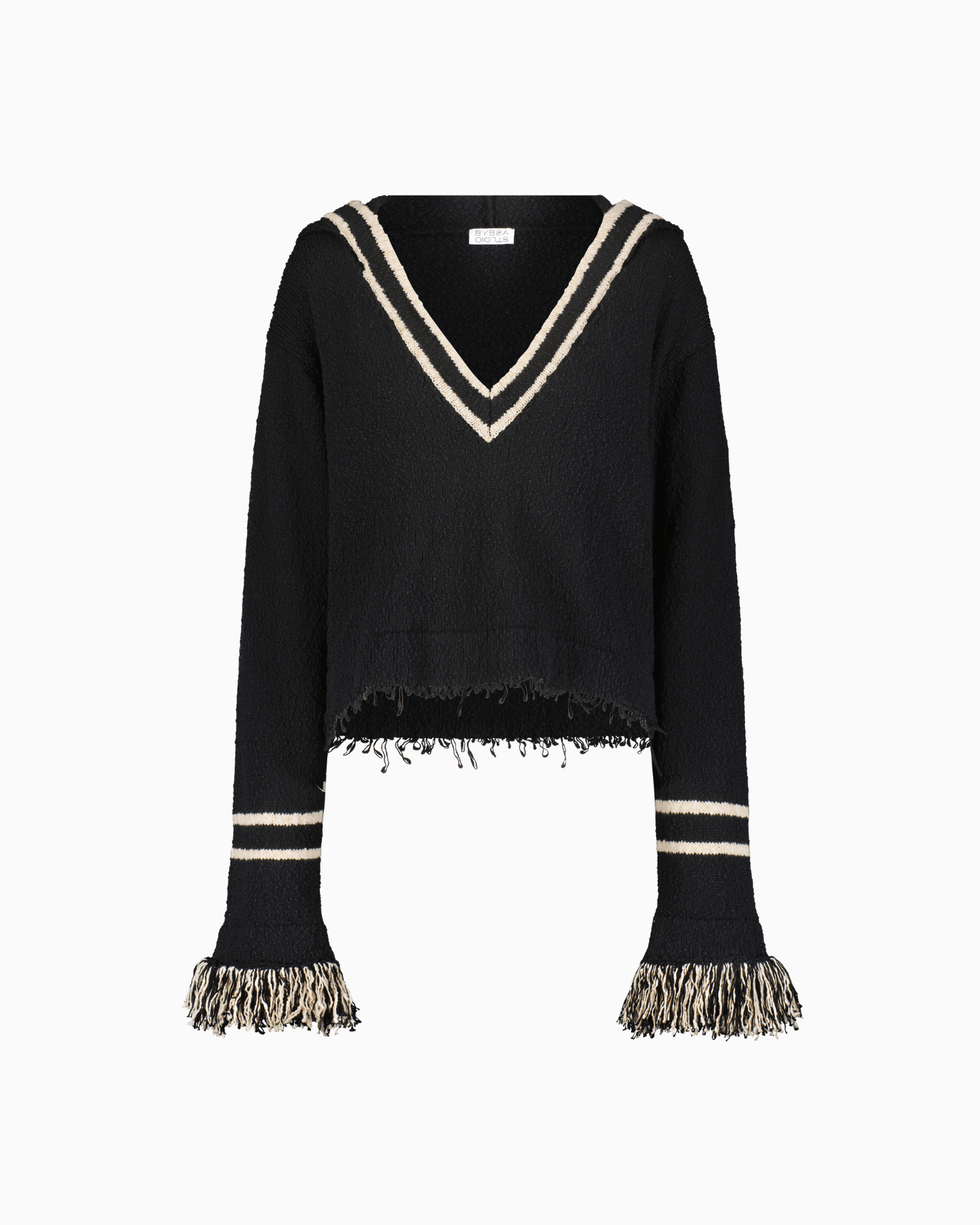 Andy Fringe Knit Hoodie