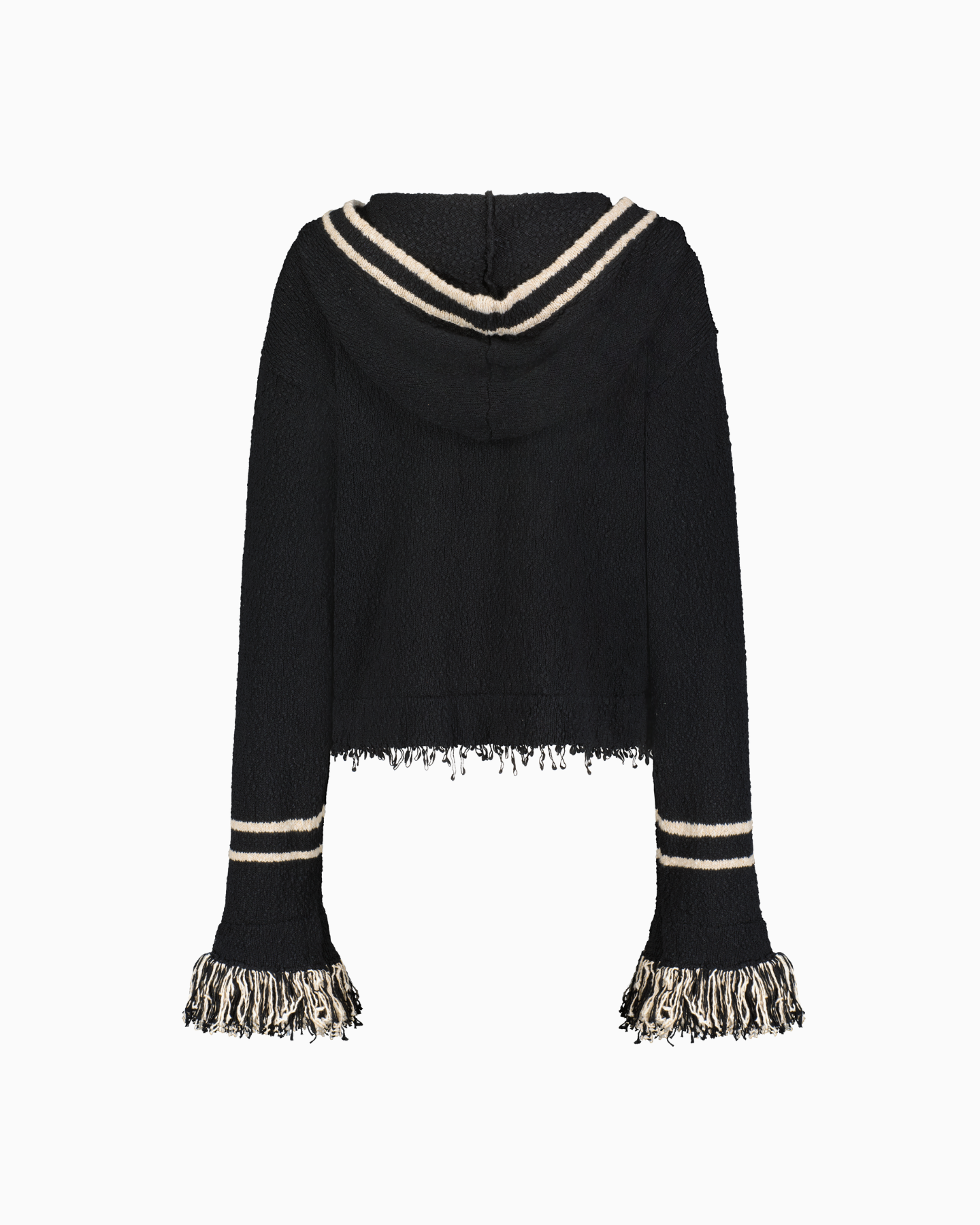 Andy Fringe Knit Hoodie