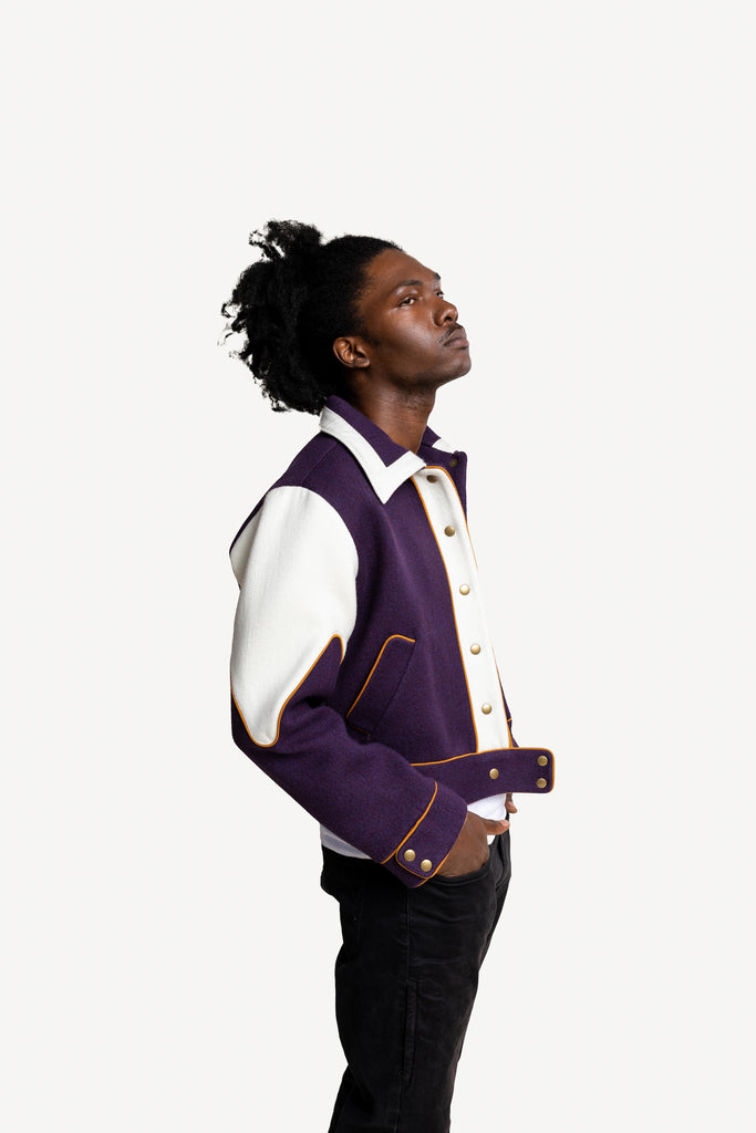 Liz Varsity Jacket - Deep Purple